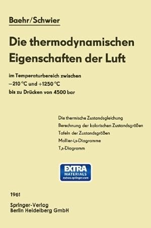 Immagine del venditore per Die thermodynamischen Eigenschaften der Luft: im Temperaturbereich zwischen -210 °C und +1250 °C bis zu Drücken von 4500 bar (Thermodynamische . der Gase und Flüssigkeiten) (German Edition) by Baehr, Hans Dieter, Schwier, Klaus [Paperback ] venduto da booksXpress