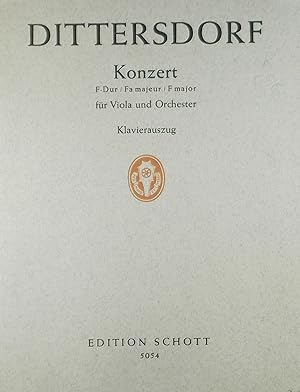 Immagine del venditore per Konzert F-Dur, fur Viola und Orchester, Klavierauszug venduto da Austin Sherlaw-Johnson, Secondhand Music