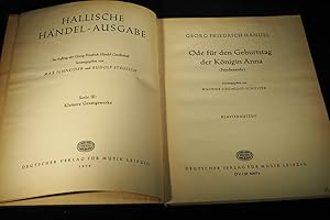 Bild des Verkufers fr Ode fr den Geburtstag der Knigin Anna (Friedensode). Klavierauszug. zum Verkauf von Versandantiquariat Ingo Lutter