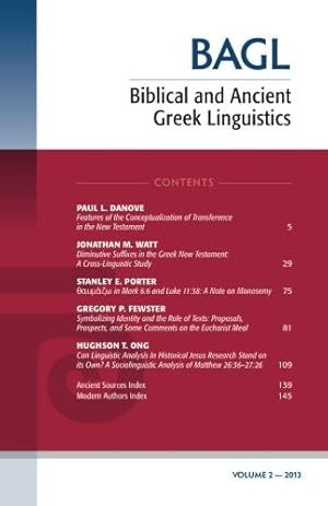 Bild des Verkufers fr Biblical and Ancient Greek Linguistics, Volume 2 [Soft Cover ] zum Verkauf von booksXpress