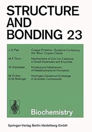 Immagine del venditore per Biochemistry (Structure and Bonding) [Soft Cover ] venduto da booksXpress