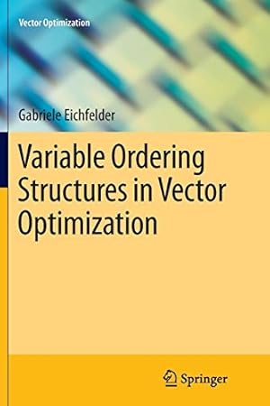 Imagen del vendedor de Variable Ordering Structures in Vector Optimization [Soft Cover ] a la venta por booksXpress