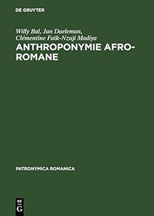 Seller image for Anthroponymie afro-romane (Patronymica Romanica (Patrom)) (French Edition) [Hardcover ] for sale by booksXpress