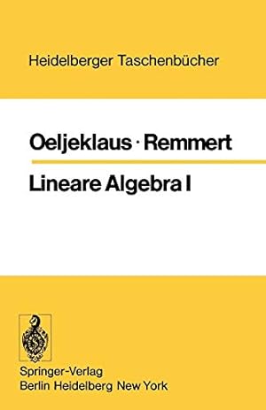 Imagen del vendedor de Lineare Algebra I (Heidelberger Taschenbücher) (German Edition) [Soft Cover ] a la venta por booksXpress