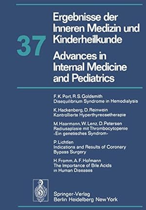 Seller image for Ergebnisse der Inneren Medizin und Kinderheilkunde / Advances in Internal Medicine and Pediatrics (Ergebnisse der Inneren Medizin und Kinderheilkunde. . and Pediatrics) (German and English Edition) [Soft Cover ] for sale by booksXpress