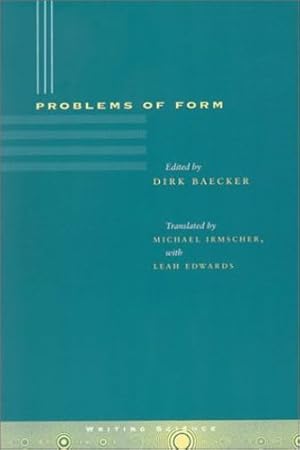 Image du vendeur pour Problems of Form (Writing Science) [Paperback ] mis en vente par booksXpress