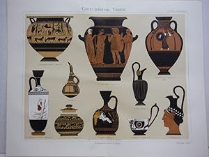 Meyers Antique Chromolithograph GRIECHISCHE VASEN (1890)