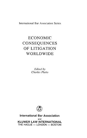 Image du vendeur pour EConomic Consequences of Litigation Worldwide (International Bar Association Series Set) [Hardcover ] mis en vente par booksXpress