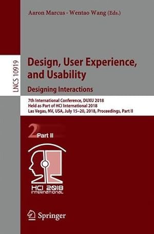 Seller image for Design, User Experience, and Usability: Designing Interactions (Lecture Notes in Computer Science) [Paperback ] for sale by booksXpress
