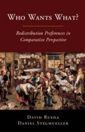 Imagen del vendedor de Who Wants What?: Redistribution Preferences in Comparative Perspective (Cambridge Studies in Comparative Politics) by Rueda, David, Stegmueller, Daniel [Hardcover ] a la venta por booksXpress