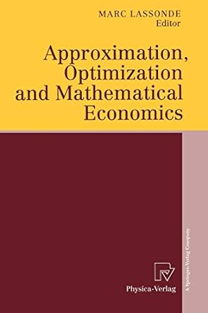 Seller image for Approximation, Optimization and Mathematical Economics [Soft Cover ] for sale by booksXpress