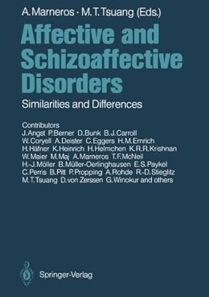 Seller image for Affective and Schizoaffective Disorders: Similarities and Differences [Paperback ] for sale by booksXpress