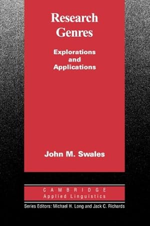Bild des Verkufers fr Research Genres: Explorations and Applications (Cambridge Applied Linguistics) by Swales, John M. [Paperback ] zum Verkauf von booksXpress