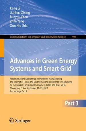 Imagen del vendedor de Advances in Green Energy Systems and Smart Grid (Communications in Computer and Information Science) [Paperback ] a la venta por booksXpress