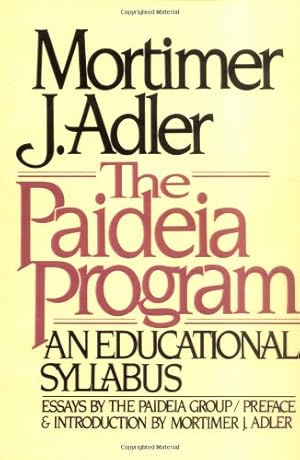 Image du vendeur pour Paideia Program by Adler, Mortimer J. [Paperback ] mis en vente par booksXpress