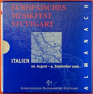 Bild des Verkufers fr Europisches Musikfest Stuttgart. Italien, 26. August - 9. September 2001. 21 Programm-Hefte im Schuber. zum Verkauf von biblion2