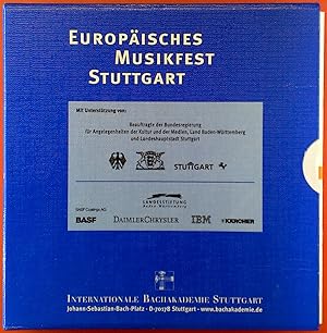 Bild des Verkufers fr Europisches Musikfest Stuttgart 2003. Bach Brahms Mahler. 22 Programmhefte im Schuber zum Verkauf von biblion2