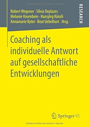 Image du vendeur pour Coaching als individuelle Antwort auf gesellschaftliche Entwicklungen (German Edition) [Paperback ] mis en vente par booksXpress