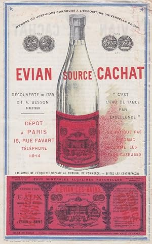 Evian-les-Bains. Ses eaux minerals. La source Cachat.