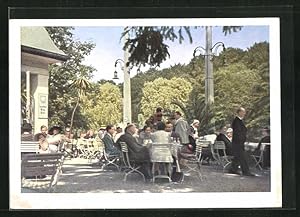 Ansichtskarte München-Hellabrunn, Café und Restaurant Tierpark, Terrasse