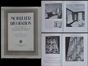 MOBILIER ET DECORATION N°5 1929 ERIC BAGGE, ORREFORS, CHABERT-DUPONT