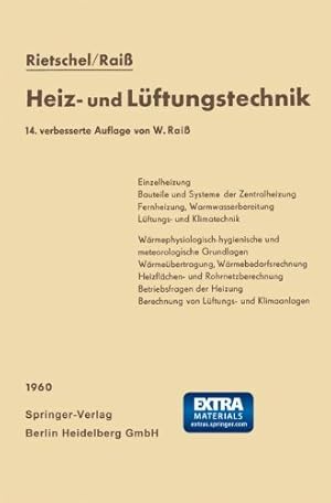 Imagen del vendedor de H. Rietschels Lehrbuch der Heiz- und Lüftungstechnik (German Edition) by Rietschel, Hermann, Raiss, Wilhelm, Roedler, Fritz [Paperback ] a la venta por booksXpress