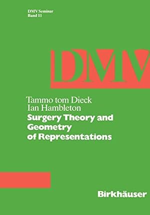 Immagine del venditore per Surgery Theory and Geometry of Representations (DMV Seminar, Band 11) [Soft Cover ] venduto da booksXpress