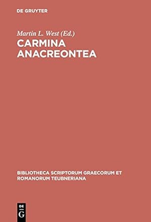 Immagine del venditore per Carmina Anacreontea (Bibliotheca scriptorum Graecorum et Romanorum Teubneriana) [Hardcover ] venduto da booksXpress