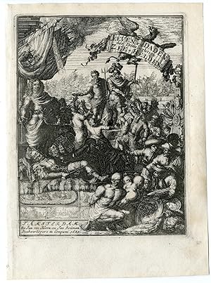 Antique Print-TITLE PAGE-ALLEGORY-NEPTUNE-ADMIRAL-SHIP-Van den Bosch-Hooghe-1683