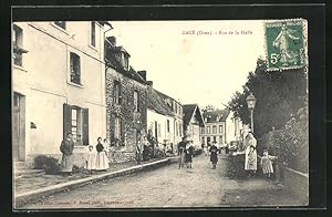 Carte postale Gacé, Rue de la Halle