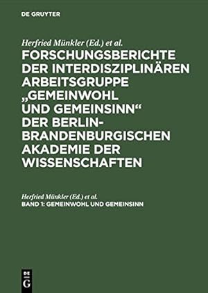 Immagine del venditore per Gemeinwohl und Gemeinsinn (German Edition) by Münkler, Herfried, Bluhm, Harald [Hardcover ] venduto da booksXpress
