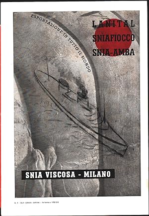 1942 PUBBLICITA' ITALVISCOSA TESSUTI SNIA VISCOSA CISA CHATILLON MILANO CANELLI 