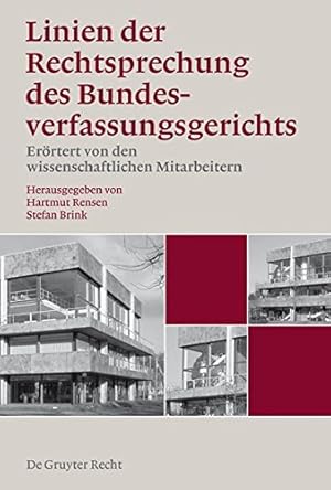 Imagen del vendedor de Linien Der Rechtsprechung Des Bundesverfassungsgerichts - Erortert Von Den Wissenschaftlichen Mitarbeiterinnen Und Mitarbeitern. Band 1 (German Edition) [Hardcover ] a la venta por booksXpress