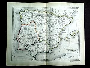 Seller image for Map No III, HISPANIA ANTIQUA, Spain and Portugal, From Samuel Butler's 1842 Atlas of Ancient Geography. for sale by Tony Hutchinson