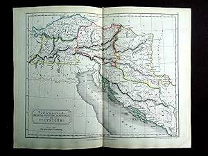 Map No VI, VENDELICIA, RHETIA, NORICUM, PANNONINA ILLYRICUM. from Samuel Butler's 1842 Atlas of A...