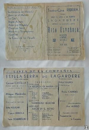 Poster - Cartel : RISA ESPAÑOLA. Sainetes, Estampas, Guiones y Diálogos.