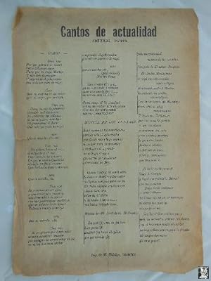 Poster - Cartel : CANTOS DE ACTUALIDAD (Segunda Parte) Contra el Gobernador JOSÉ MARTOS. 1903