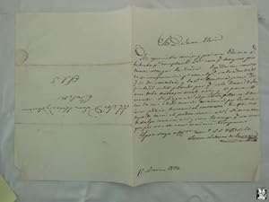 Antiguo Documento - Old Document : CARTA DE JOSMAR LADRON DE GUEVARA (firma) A JUAN ELVIRA Y SORI...