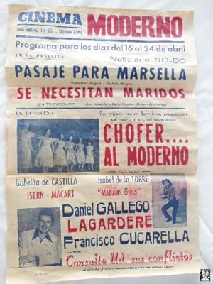 Poster - Cartel : CHOFER?AL MODERNO. 1951 BARCELONA