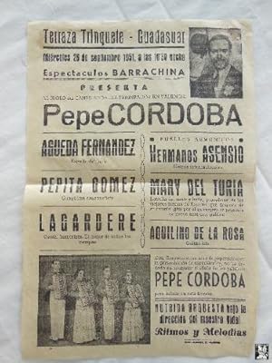 Poster - Cartel : PEPE CORDOBA. 1951 GUADASUAR