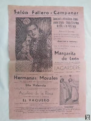 Poster - Cartel : SONRISAS Y CANTARES. CAMPANAR (VALENCIA) 1950