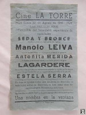Poster - Cartel : SEDA Y BRONCE. 1948 TORREDONJIMENO