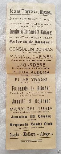 Poster - Cartel : MUJERES DE BANDERA. Juanito el Mejorano, El Soldado. ALGEMESI
