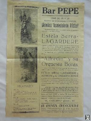 Poster - Cartel : ESTELA SERRA - LAGARDERE, ALFREDÍN Y SU ORQUESTA BÓRAX. Belmez