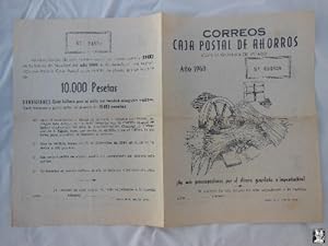 Antiguo Folleto Publicidad - Old Advertising Brochure : CORREOS CAJA POSTAL DE AHORROS 1960