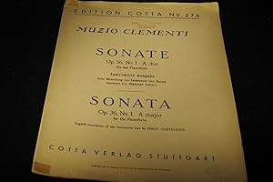 Bild des Verkufers fr Muzio Clementi Sonate OP 36 No. 1 A Dur Pianoforte Immanuel von Faisst Nr. 276. zum Verkauf von Versandantiquariat Ingo Lutter