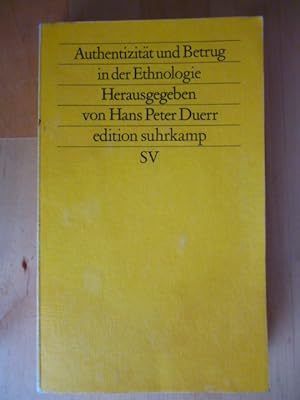 Seller image for Authentizitt und Betrug in der Ethnologie. for sale by Versandantiquariat Harald Gross