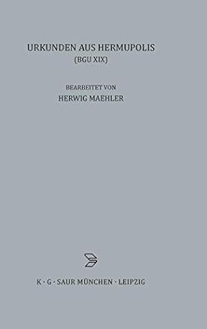 Imagen del vendedor de Urkunden Aus Hermupolis (Archiv Fa1/4r Papyrusforschung Und Verwandte Gebiete - Beihe) (German Edition) [Hardcover ] a la venta por booksXpress