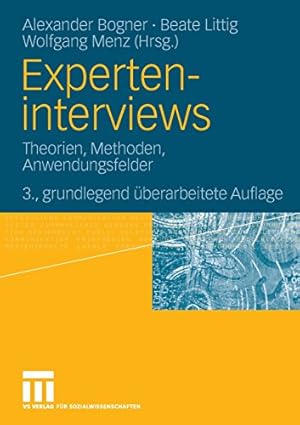 Seller image for Experteninterviews: Theorien, Methoden, Anwendungsfelder (German Edition) [Paperback ] for sale by booksXpress