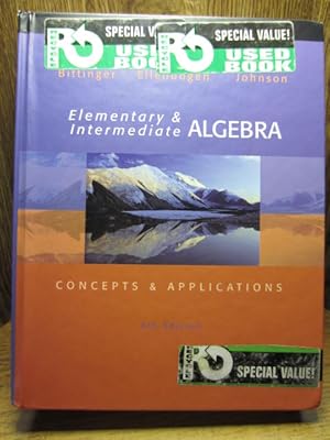 Seller image for ELEMENTARY AND INTERMEDIATE ALGEBRA: CONCEPTS AND APPLICATIONS (6TH EDITION) for sale by The Book Abyss